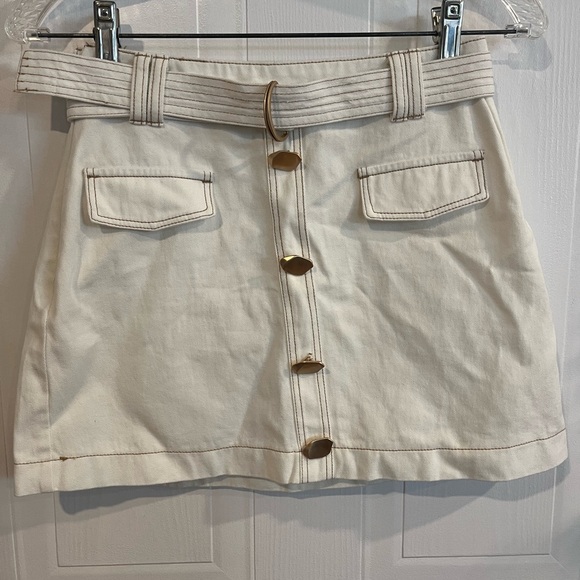 Cider skirt denin mid waist belted size xs NEVER WORN - Picture 4 of 6